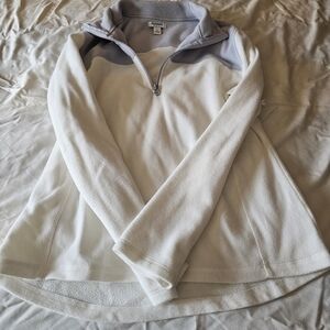 Old Navy Women's White and Gray Cowl Neck Sweater